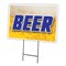 Signmission Beer Yard Sign & Stake outdoor plastic coroplast window, C-1824 Beer C-1824 Beer - alternate 1